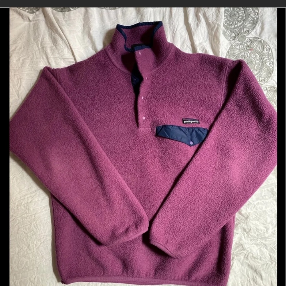 Purple Patagonia pullover, size S